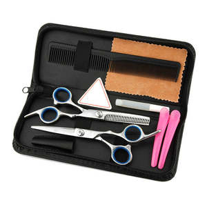 Ciseaux de coiffure professionnels de qualité supérieure en acier inoxydable, à lame tranchante, avec vis de tension réglable - Product Image 2