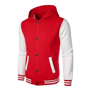 Vestes universitaires unisexes grande taille, logo personnalisé brodé, fermeture éclair vintage, vente en gros, veste Letterman vierge - Product Image 1