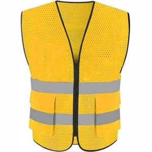 Unisex High Visibility Reflective Safety <b>Vest</b> Multi Pocket Breathable Construction Engineer Workwear <b>Utility</b> <b>Vest</b> - Product Image 3