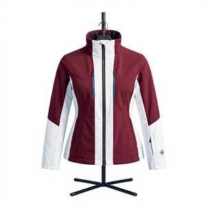 Veste de ski à capuche pour femme, bleu clair, imperméable, Gore-Tex, isolation synthétique, fermeture éclair - Product Image 2