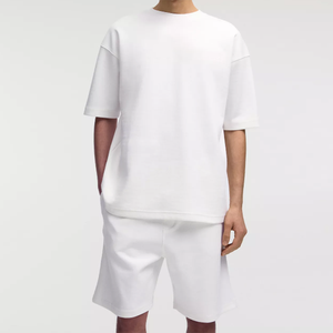 Nouvel ensemble 2 pièces homme été : T-shirt et short col rond légers, séchage rapide, respirants – Prix de gros, faible MOQ, personnalisation OEM - Product Image 1