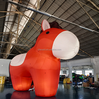 Animaux de dessin animé gonflables personnalisés, cheval de dessin animé gonflable, décoration publicitaire pour centre commercial