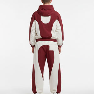 Manufacturer <b>Men's</b> Nylon Windbreaker Tracksuit Reflective <b>Jacket</b> and Jogger Pants Sweat Suit Set - Product Image 6