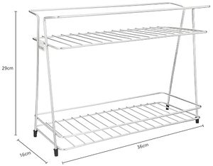 Estante de metal de dos niveles para especias con tarros de vidrio, diseño minimalista, tipo vertical, duradero, para cocina. - Product Image 2