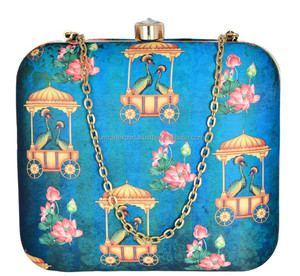Bolsos de mano Acqua Blue Modern Print-clutch El mejor precio al por mayor de los fabricantes-Boss Lady - Product Image 2