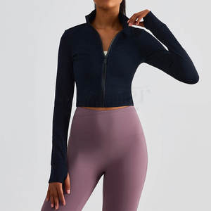 Ropa Deportiva con Logotipo Personalizado, Chaqueta de Yoga de Manga Larga para Mujer, Chaqueta de Gimnasio de Alta Calidad para Entrenamiento, Ropa Deportiva Activa, Chaqueta de Yoga - Product Image 6