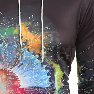 Sweat à capuche basique en coton mélangé pour usage quotidien, léger, en polaire, écologique, respirant, pour l'hiver, confortable et décontracté - Product Image 3