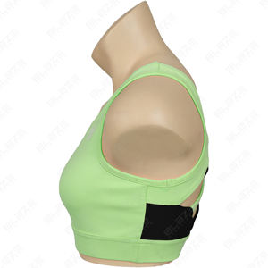 Soutiens-gorge de sport mi-longueur en spandex/nylon, coupe ajustée, leggings de yoga élastiques, performance premium, respirant, écologique, style uni - Product Image 3