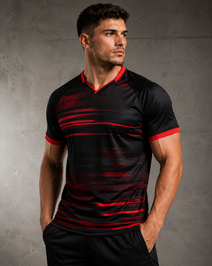 Camiseta de rugby con nombre personalizado, tela transpirable de alta calidad, colores del equipo personalizados, corte atlético, costuras duraderas, tacto suave, secado rápido - Product Image 6