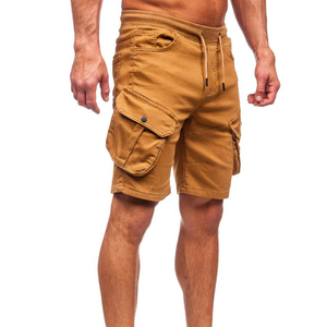Best Design Men's Eco-Friendly Breathable Cotton Material Cargo Shorts 6 <b>Pockets</b> Quick Dry Solid Pattern HIGH Zipper Fly Mid - Product Image 4