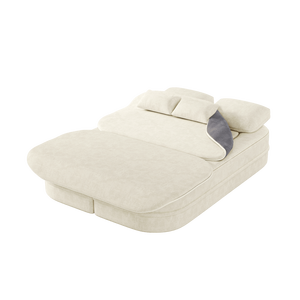 Divano Letto Convertibile 75 2 1 in Schiuma, Multifunzionale, Pieghevole, con Coperta in Ciniglia, Divano Letto Pieghevole da Pavimento - Product Image 6