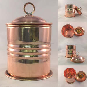 Antique Copper <b>Spice</b> Storage <b>Jar</b> Unique Design Metal Kitchenware Dessert Container Wholesale Supplies India - Product Image 5