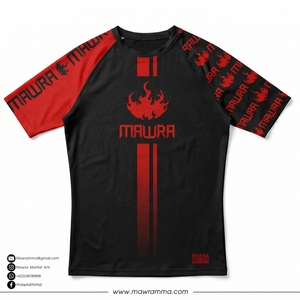 MAWRA Rashguard Profesional de MMA al por Mayor, Camiseta de Compresión BJJ con Logo Personalizado, Manga Corta, Top de Entrenamiento de Grappling MMA para Hombre - Product Image 3