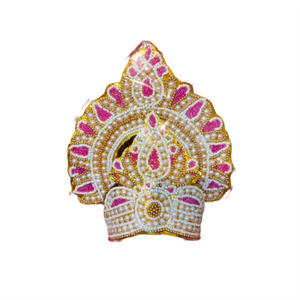 Corona Decorativa Elegante de Acrílico con Cristales de Imitación, Ligera, Mini, Tamaño Personalizado, para Festivales, Mukut, Radha Krishna, Ram Ji God - Product Image 4