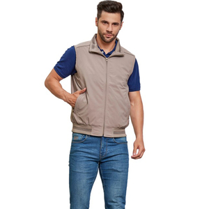 Veste épaisse pour homme avec fermeture éclair intégrale, col design, poches latérales, coupe ajustée, vêtements d'hiver, vêtements décontractés, vestes sans manches pour homme - Product Image 5