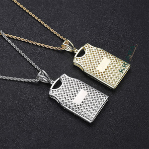 Pendentif Maillot de Basketball James 23 en Argent 925 Plaqué Or 18K avec Strass en Cristal de Laboratoire, Thème Luxe Unisexe pour Usage Quotidien - Product Image 6
