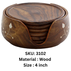Juego de Posavasos Modernos de Madera Hechos a Mano con Grosor Personalizado y Soporte, Manteles Redondos para Mesa para el Hogar, Cafetería, Fiestas - Product Image 2