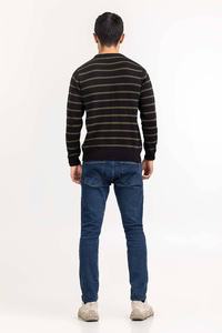 Pulls en tricot pour hommes d'automne, pull à col rond tendance avec patchwork, vêtements décontractés pour hommes, pull en tricot - Product Image 2