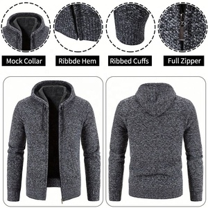 Pull en tricot à capuche brodé pour femmes, manches longues, couleur unie, décontracté, hiver, 100% polyester - Product Image 6