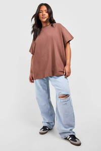 T-shirt décontracté vintage en coton 100% de haute qualité, effet délavé à l'acide, pour femmes, qualité supérieure - Product Image 4