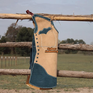 Chaparreras de Rodeo para Mujer, Nuevo Diseño Ecuestre con Cuero Vacuno Genuino, Chaparreras Vaqueras Occidentales para Jóvenes - Product Image 2