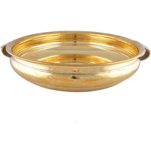 ชามลายดอกไม้ urli ทำจากทองเหลืองสีธรรมชาติที่มีผิวขัดเงาขนาดตามสั่งสำหรับตกแต่งบ้านและงานแต่งงาน - Product Image 2