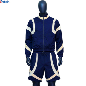 Conjuntos Deportivos Personalizados para Hombre, Shorts Deportivos, Chaqueta Cortavientos, Traje Deportivo Unisex Cómodo con Logotipo Personalizado, Chaqueta con Cierre, Estilo Hip Hop, Color Sólido - Product Image 3
