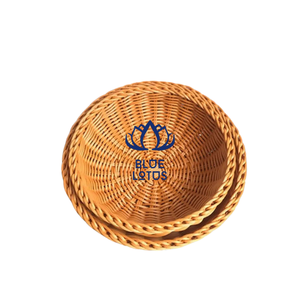 [HAUTE QUALITÉ] |   Panier en rotin tressé, boîte de rangement, organisateur de cuisine, plateau de présentation pour aliments, fruits, pain, Vietnam - Product Image 6