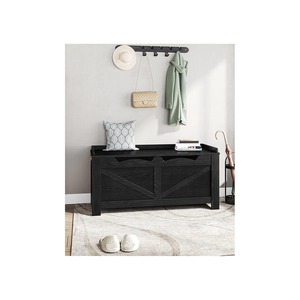 Contemporary Black Wooden Trunk <b>Box</b> Stylish Storage Chest Perfect For <b>Books</b> Clothes And Accessories Storage Purpose From India - Product Image 3