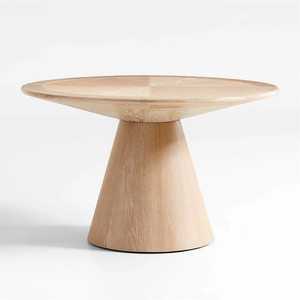 Mesa de Comedor Redonda Moderna de Madera de Teca Sólida con Base de Pedestal, Muebles Contemporáneos de Lujo para Proyectos de Hoteles y Villas - Product Image 5