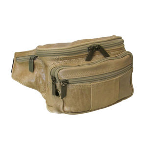 Unisex Brown Nylon Fabric Multi-functional Sports Phone Waist Bag with Zipper Closure Adjustable Strap for Daily Use - Product Image 2