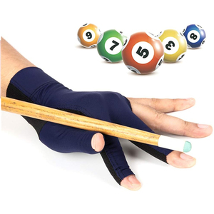 Guantes de billar transpirables y elásticos personalizados de tres dedos al por mayor, guantes de snooker de la mejor calidad para hombres y mujeres - Product Image 6