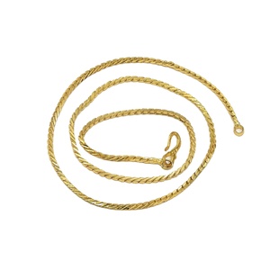 Collares de Cadena de Eslabones de Serpiente Chapados en Oro Micro de 14K, 18K, 24K para Mujer al por Mayor, Diseño Moderno, de Latón, para Uso Diario - Product Image 3