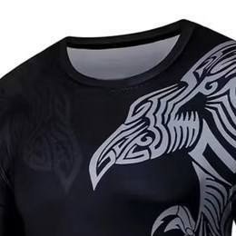 เสื้อยืดออกกำลังกายผู้ชายแบบรัดรูป ระบายอากาศ แห้งเร็ว เหมาะสำหรับฟิตเนส วิ่ง เล่นกีฬา ฝึกซ้อม คอกลม ยืดหยุ่นได้ - Product Image 6