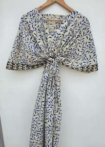 Super Quality Cotton <b>Kaftan</b> for Women Indian Print Sweet Natural Waist Loose Fit Summer Casual Wear Latest Summer Design <b>Kaftan</b> - Product Image 3
