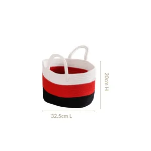 Multipurpose 100% Cotton Eco-Friendly Modern <b>Rectangle</b> <b>Storage</b> <b>Basket</b> for Drink/Food Organization Multifunction Home Use - Product Image 2