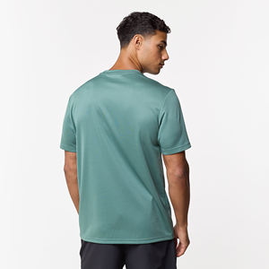 T-shirt pour homme à manches courtes, col rond, couleur unie, décontracté, séchage rapide, tricoté en polyester, coupe classique - Product Image 5