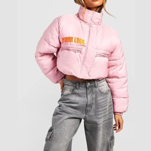 <b>Women</b> <b>Parka</b> Polyester Jacket Reversible <b>Waterproof</b> Quilted Warm Hooded Puffer Coat Streetwear Outerwear Wholesale Custom OEM - Product Image 2