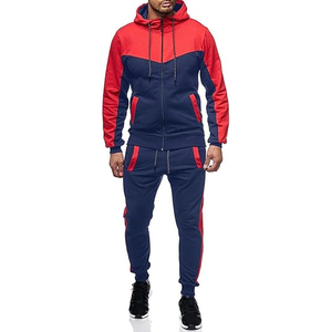 Custom Men Tracksuit <b>Set</b> Color Block Zip Hoodie and Jogger Pants Sportswear Casual Fitness Wear for Outdoor Use - Product Image 5