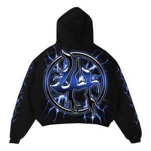 Top Quality Custom Graphic <b>Hoodie</b> Streetwear Fashion Oversized Pullover Black Trendy Printed Hooded Sweatshirt for <b>Men</b> & Women - Product Image 4