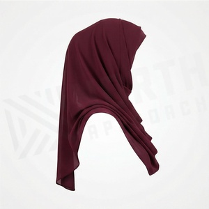 Hiyab de Chifón de Color Sólido para Mujer, Transpirable, para Uso Diario, Pañuelo Étnico de Oriente Medio - Product Image 3