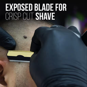 Navaja de Afeitar Profesional Curva y Recta para Hombre, Mango de Madera, Diseño de Araña, Limpieza Facial, Hoja de Acero Inoxidable Grado A+ - Product Image 3