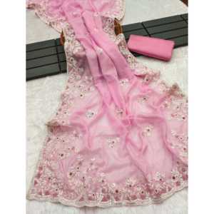 Ropa tradicional china de diseñador-Codificación de varios peldaños y Sari bordado con lentejuelas - Product Image 2