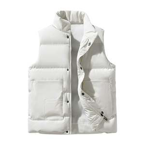 Gilet matelassé pour homme, grande taille, coupe-vent, chaud, sans manches, avec poches, pour l'hiver - Product Image 6