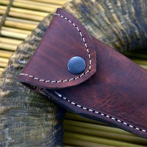 Couteau de chasse en acier de Damas, lame en forme de pied de mouton avec incrustation d'ormeau, manche personnalisé, fabriqué sur mesure pour une utilisation en extérieur - Product Image 6