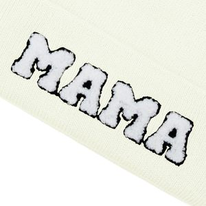 Bonnet en acrylique recyclé doux, personnalisé, tricoté pour l'hiver, avec logo brodé à marque privée, à revers, unisexe, style streetwear - Product Image 3