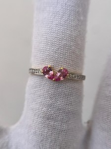 Elegante Anillo de Dos Piedras de Zafiro Rosa, Corte Pera, Vintage, Plata de Ley 925, Chapado en Oro de 14K, Anillo de Compromiso y Boda - Product Image 6