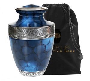 โกศบรรจุอัฐิโลหะสีน้ำเงินลายหินอ่อนสำหรับผู้ใหญ่ |   โกศแกะสลักแบบกำหนดเองได้ ดีไซน์เป็นมิตรกับสิ่งแวดล้อม ทนทาน |   220 - Product Image 2