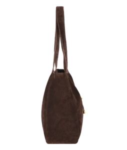 Sac à main en cuir suédé véritable personnalisé, finition suédée marron, marque privée, OEM, vente en gros, style décontracté de luxe - Product Image 3