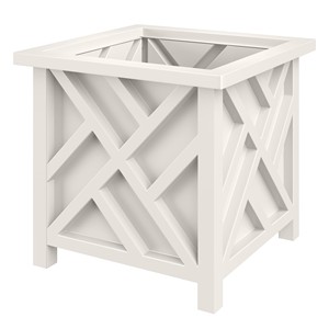 Pine Wood White-Washed Flower Pot Holder | Handcrafted Farmhouse <b>Planter</b> Wholesale - Product Image 5